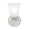 Designers Fountain Bronson 9.5in 1-Light Brushed Nickel Transitional Indoor Wall Sconce with Etched Glass Shade D278M-WS-BN - alternate 1